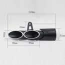 Motorcycle Aluminum Exhaust Pipe Muffler Silencer Black For Yamaha R6 2006-2015
