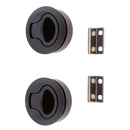 2pcs Practical Marine Boat 2'' Lock Flush Mount Pull Latch Hatch Lift w/ Key