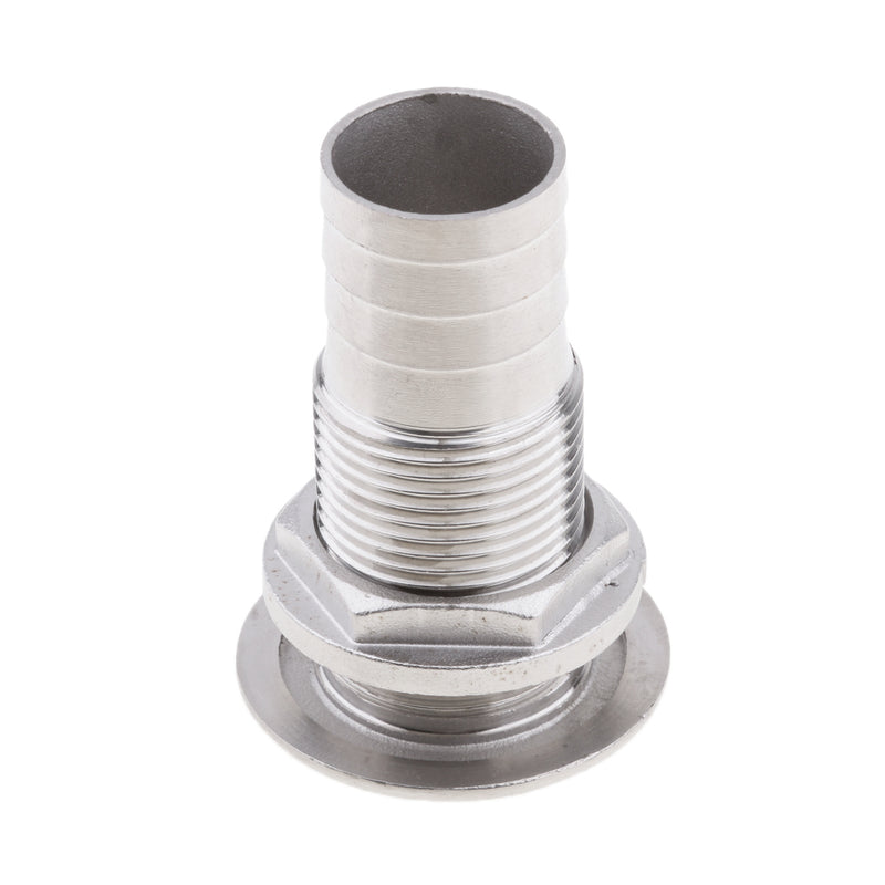 1" Stainless Steel Thru Hull Fitting for Boat Marine Replacement Silver
