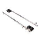 2 Pcs Marine Stainless Steel Rail Mount Flag Pole For Boat Yacht 7/8" Rails