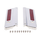 Chrome Saddlebag Latch Covers Red Reflectors For Harley Electra Glide 1993-2013