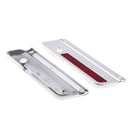 Chrome Saddlebag Latch Covers Red Reflectors For Harley Electra Glide 1993-2013