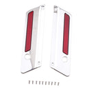 Chrome Saddlebag Latch Covers Red Reflectors For Harley Electra Glide 1993-2013