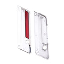 Chrome Saddlebag Latch Covers Red Reflectors For Harley Electra Glide 1993-2013