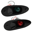 Marine Boat Navigational Side Bow Tear Drop Lights Flush Mount 12V 24V