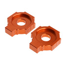 Rear Axle Spindle Adjuster Blocks for KTM DUKE 125200 390 990 Orange