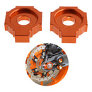 Rear Axle Spindle Adjuster Blocks for KTM DUKE 125200 390 990 Orange