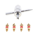 4-Way Tyre Tire Valve Repair Tool Car Motorcycle Bike with 4 Valve Cores