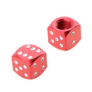 4Pcs Dice Shape Tyre Valve Covers Caps Stems for Car Bike Truck Motorcycle Red