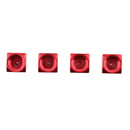 4Pcs Dice Shape Tyre Valve Covers Caps Stems for Car Bike Truck Motorcycle Red