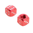 4Pcs Dice Shape Tyre Valve Covers Caps Stems for Car Bike Truck Motorcycle Red