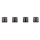 4Pcs Dice Shape Tyre Valve Covers Caps Stems for Car Bike Truck Motorcycle Black