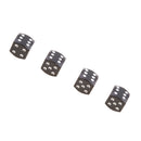 4Pcs Dice Shape Tyre Valve Covers Caps Stems for Car Bike Truck Motorcycle Black