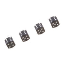 4Pcs Dice Shape Tyre Valve Covers Caps Stems for Car Bike Truck Motorcycle Black