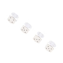 4Pcs Dice Shape Tyre Valve Covers Caps Stems for Car Bike Truck Motorcycle Silver