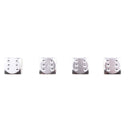 4Pcs Dice Shape Tyre Valve Covers Caps Stems for Car Bike Truck Motorcycle Silver