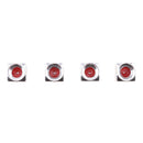 4Pcs Dice Shape Tyre Valve Covers Caps Stems for Car Bike Truck Motorcycle Silver