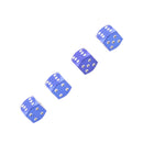 4Pcs Dice Shape Tyre Valve Covers Caps Stems for Car Bike Truck Motorcycle Blue