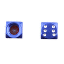 4Pcs Dice Shape Tyre Valve Covers Caps Stems for Car Bike Truck Motorcycle Blue