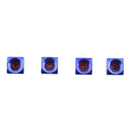 4Pcs Dice Shape Tyre Valve Covers Caps Stems for Car Bike Truck Motorcycle Blue