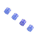 4Pcs Dice Shape Tyre Valve Covers Caps Stems for Car Bike Truck Motorcycle Blue