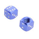 4Pcs Dice Shape Tyre Valve Covers Caps Stems for Car Bike Truck Motorcycle Blue