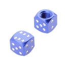 4Pcs Dice Shape Tyre Valve Covers Caps Stems for Car Bike Truck Motorcycle Blue