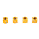 4Pcs Dice Shape Tyre Valve Covers Caps Stems for Car Bike Truck Motorcycle Gold