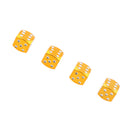 4Pcs Dice Shape Tyre Valve Covers Caps Stems for Car Bike Truck Motorcycle Gold