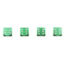 4Pcs Dice Shape Tyre Valve Covers Caps Stems for Car Bike Truck Motorcycle Green