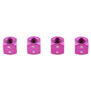 4Pcs Dice Shape Tyre Valve Covers Caps Stems for Car Bike Truck Motorcycle Purple