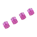4Pcs Dice Shape Tyre Valve Covers Caps Stems for Car Bike Truck Motorcycle Purple