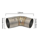 51mm Exhaust System Mid Pipe Stainless Elbow Tube For Ducati Monster 696
