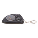 Odometer Compass Keychain Ring Hiking Map Range Finder Black for Car Motorcycle