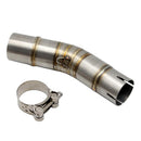220mm / 8.66 inch Motorcycle Exhaust Middle Pipe for SUZUKI GSX250R GSXR250
