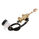 Motorcycle Back Rear Hydraulic Brake System Master Cylinder with Fluid Reservoir for Pro Pit Quad Dirt Bike Gold
