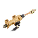 Motorcycle Rear Hydraulic Brake Master Cylinder with Reservoir Gold