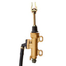 Motorcycle Rear Hydraulic Brake Master Cylinder with Reservoir Gold