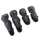 4Pieces Unisex Motorcycle Motocross Cycling Elbow and Knee Pads Protector Guard Armors Set Black