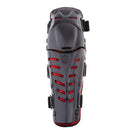 Knee Pads, Adjustable PE Long Leg Sleeve Gear Crashproof Antislip Protective Shin Guards for Motorcycle Mountain Biking-1 Pair Red