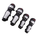 4Pieces Motorcycle Motocross Cycling Elbow and Knee Pads Protector Guard Armors Set Stainless Steel