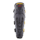 Knee Pads, Adjustable Long Leg Sleeve Gear Crashproof Antislip Protective Shin Guards for Motorcycle Mountain Biking-1 Pair Black+Yellow