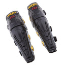 Knee Pads, Adjustable Long Leg Sleeve Gear Crashproof Antislip Protective Shin Guards for Motorcycle Mountain Biking-1 Pair Black+Yellow
