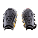 Knee Pads, Adjustable Long Leg Sleeve Gear Crashproof Antislip Protective Shin Guards for Motorcycle Mountain Biking-1 Pair Black+Yellow
