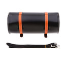 Motorcycle Side Saddlebag PU Leather Round Barrel Saddle Tool Bag Orange