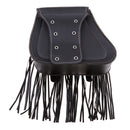 Black & Brown Retro Leather Motorcycle Tassels SaddleBags Panniers Luggage