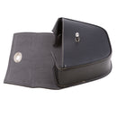 Single Black PU Leather Motorcycle Side Saddlebags Saddle Bag Pannier for Harley