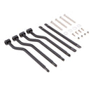 Black Metal Saddle Bag Support Bars Mounts Bracket Set for Motorcycle Motorbike