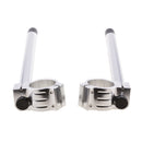 CNC Universal Motorcycle Clip On Handlebars 45mm Replacement Bars Chrome