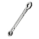 Motorcycle Adjustable Handlebar Bar Steering Strength Lever Bar Silver